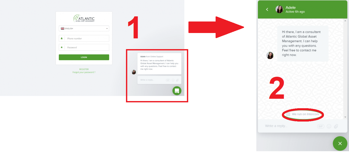 واجهة شات إنتركوم 