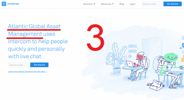 صفحة الهبوط إنتركوم