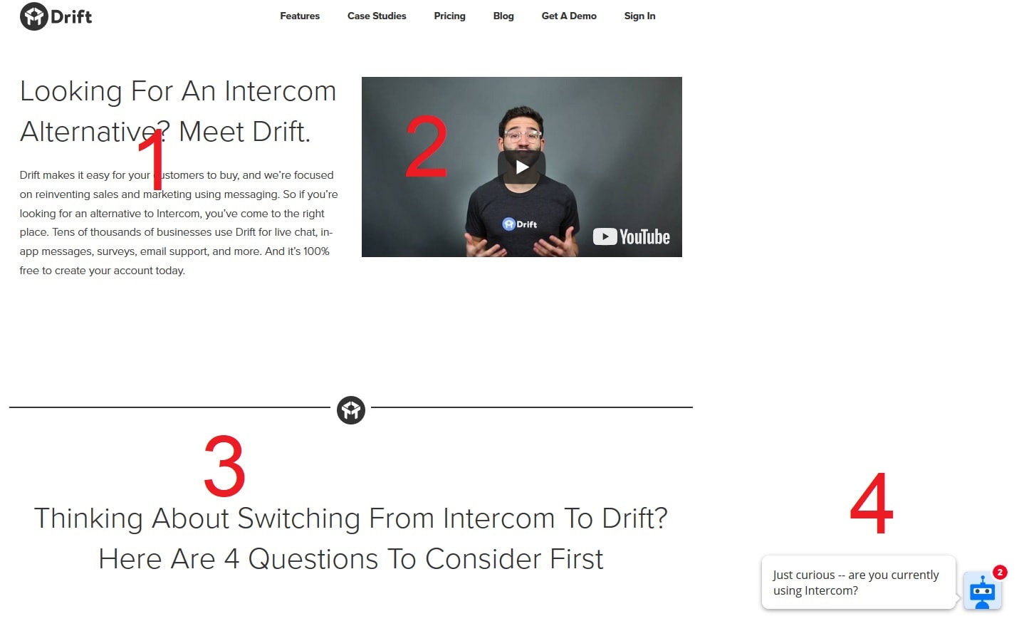 صفحة هبوط دريفت