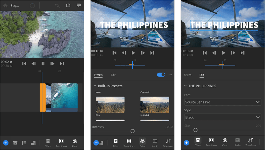 تطبيق Adobe Premiere Rush CC