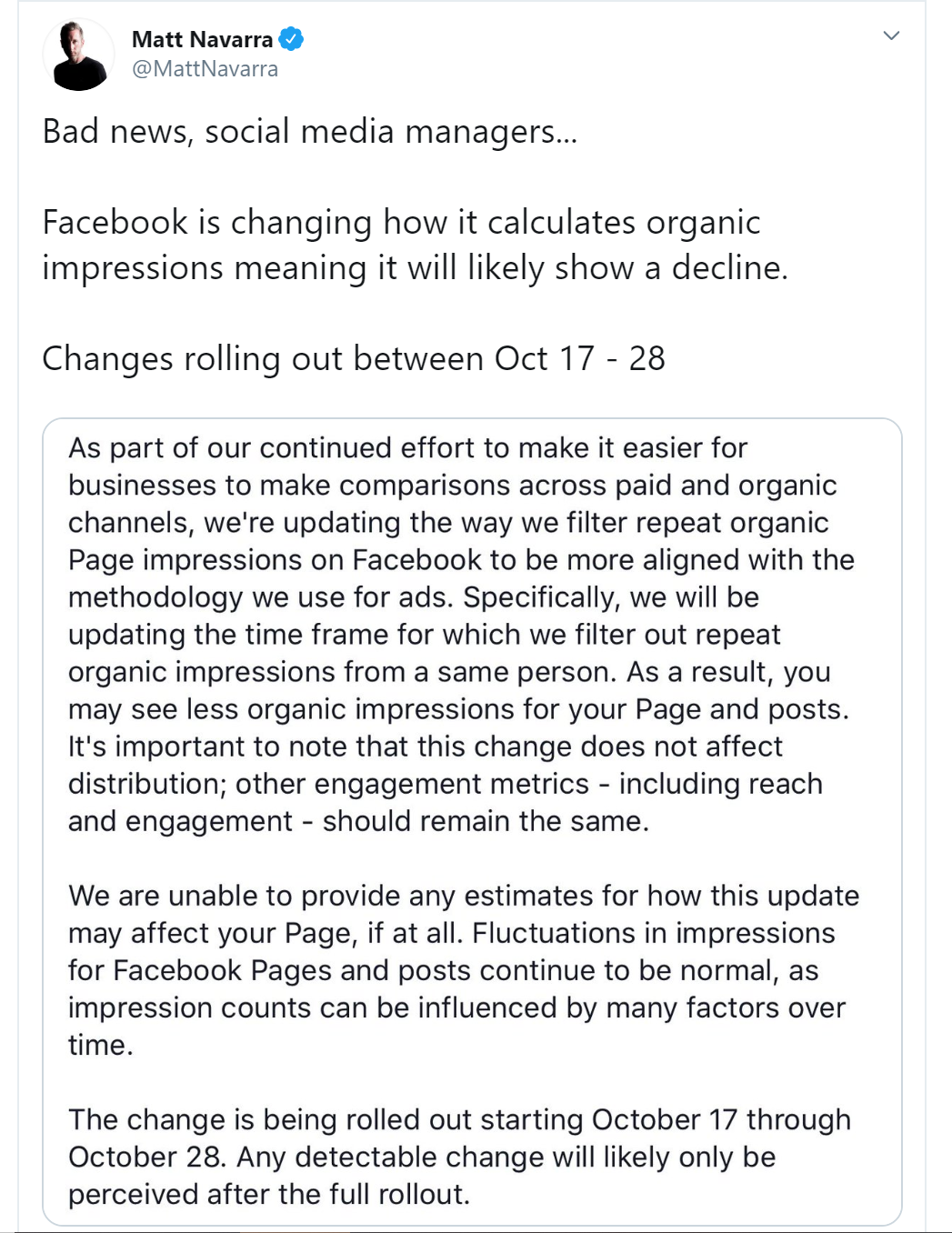 تغيرات فيسبوك 2019